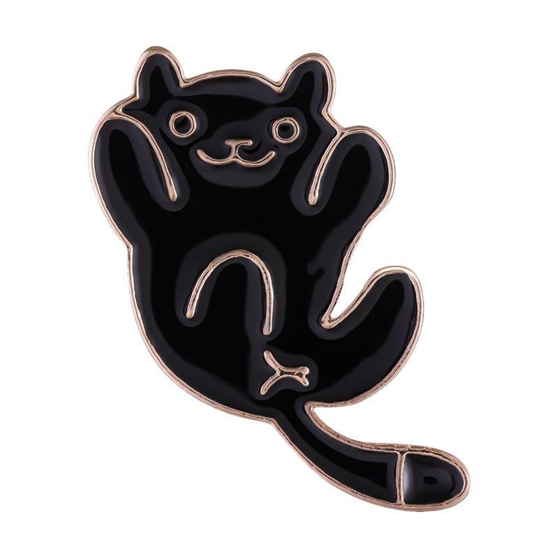 

Cat Design Enchanting Alloy Brooch Colorful Cartoon Figure For Gifts Personalized XZ8158