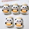 10Pcs New Cute Resin Mini Chef Panda Series Flat Back Manicure Parts Embellishments For Hair Bows Accessories