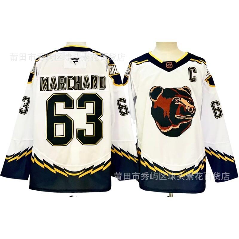 Maglia Personalizzata da Hockey su Ghiaccio Boston Bruins Ricamata Uniforme di Squadra Abbigliamento Sportivo da Uomo