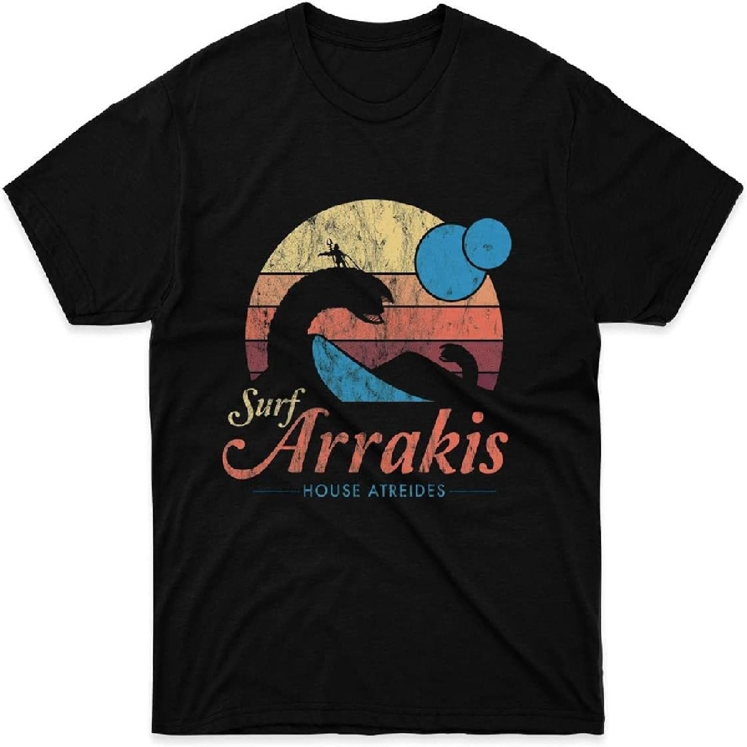 Mens Womens Tshirt Visit Arrakis - Vintage Distressed Surf - Dune - Sci Fi Shirts for Men Women Dad Gift Friends S разноцветный