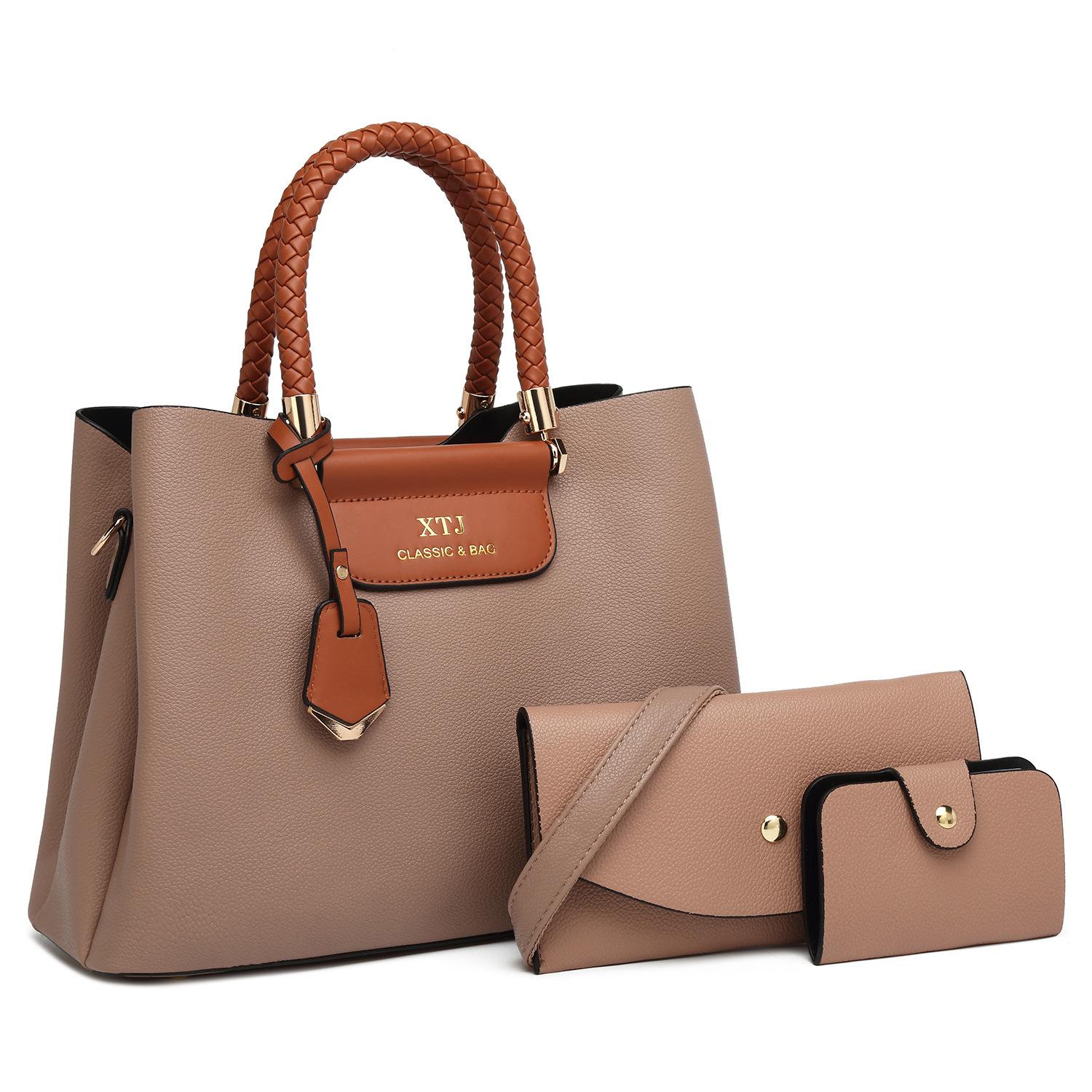 

Atmospheric Women S Messenger Bag Fashionable Soft Leather Large Capacity Shoulder Handbag хаки