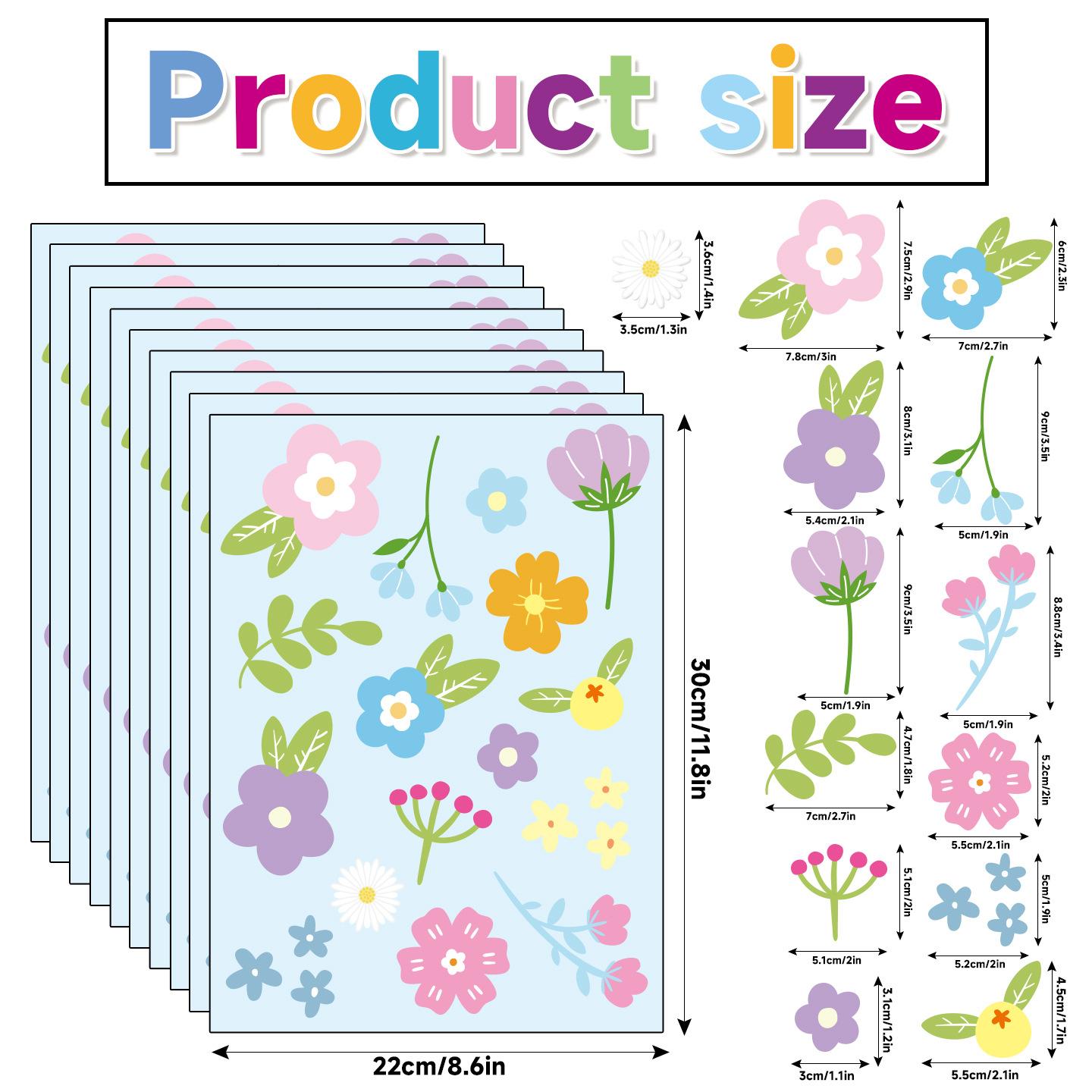 

Весенние маленькие цветы декоративная атмосфера наклейка на стену статическая наклейка свежая милая наклейка с цветком на окно Elegant little flower