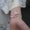 Gradient Floral Pattern Bracelet Sturdy High Quality Alloy Craft Delicate Bangle Jewelry For Everyday Elegances