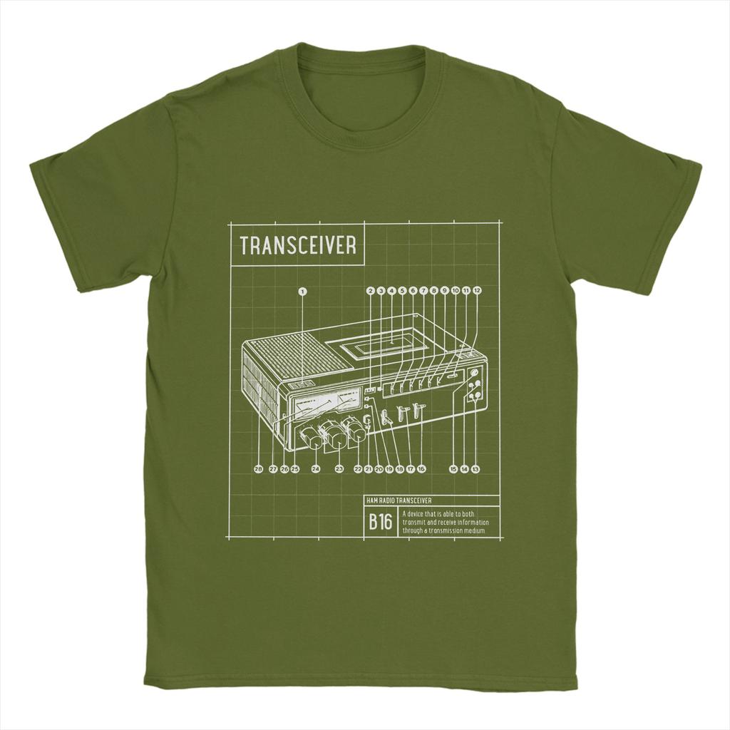 Vintage Ham Radio Pánské tričko Čistá bavlna Humorná trička Kulatý výstřih Krátký rukáv Oblečení Nápad na dárek