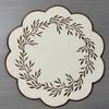 Yousheng Embroidered Placemat Washable Durable Canvas Dining Mat 38cm Olive Branch Embroidery Table Mat Heat Resistant Non-Slip Table Protector for