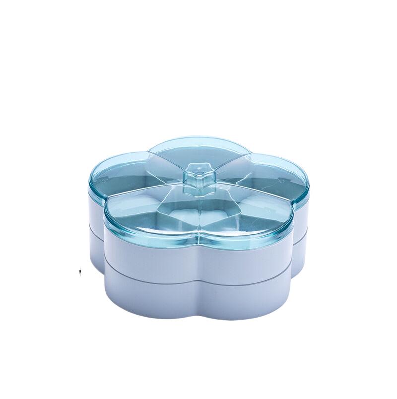 Large Capacity Nut Snack Storage Box, Double-layer Stackable Fruit Tray, Household Food Container, New Year Snack Storage Box