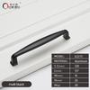 128mm Home Hotel Italian Aluminium Alloy Black Color Furniture Handles Drawer Kitchen Cabinet Bookcase Hardware Cabinet Pulls