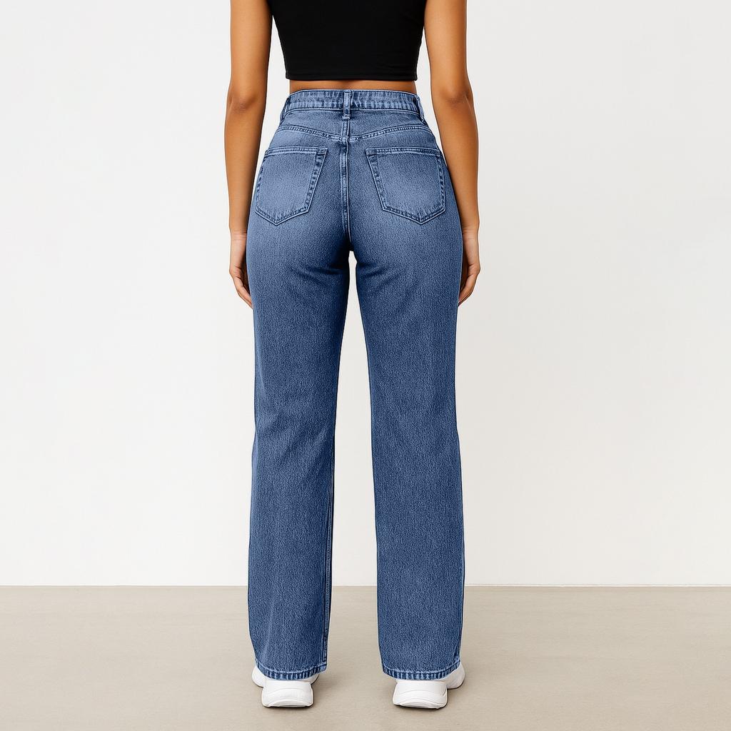 Women's Jeans Casual Fashion Trend Straight Tube Micro Flared Casual Jeans