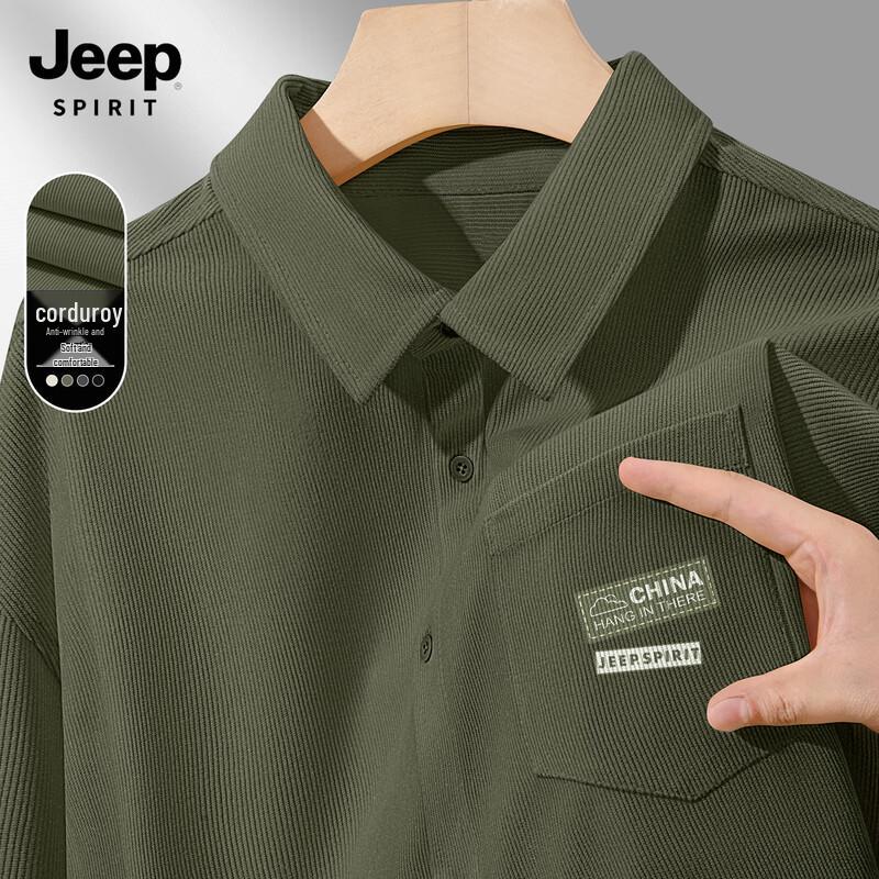 JEEP SPIRIT Men s Corduroy Long-Sleeve Shirt 3XL