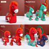 Year Of The Horse Lucky Plush Toy Animal Figure With Embroidery And Bell For Holiday Gifts