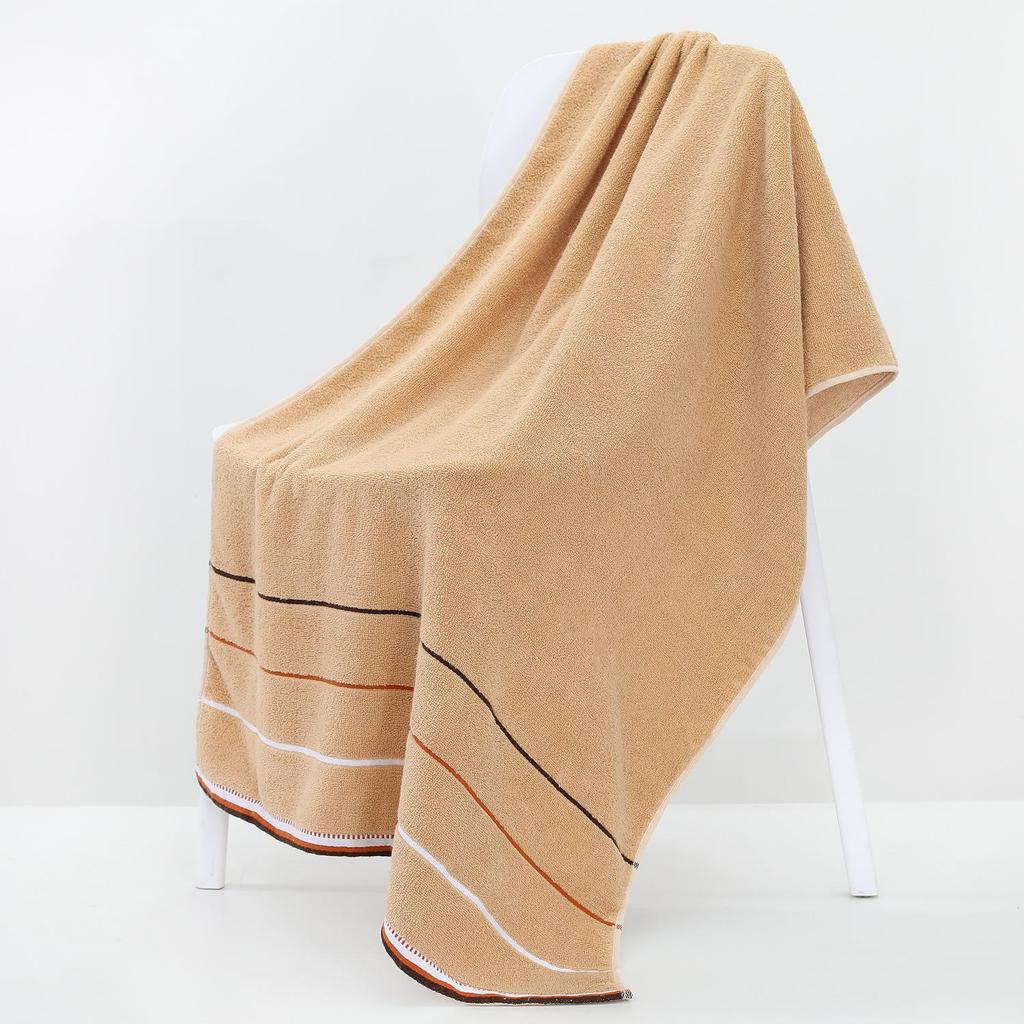 Premium Embroidered Class A Bath Towel - 100% Cotton, Extra Large and Thick (70x140 cm)