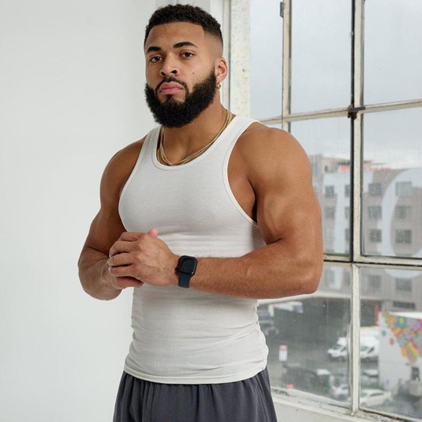 

2024 Men s Summer Heavyweight Sports Vest – Fashionable Tight-Fit Fitness Waistcoat XXL сірий колір
