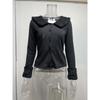 Top Invernali da Donna a Maniche Lunghe Sexy con Collo in Pelliccia Giacca a Maglia Top