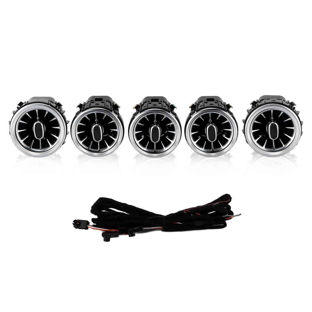 5pcs 3 Color Front LED Turbine Air Vent Ambient Light Kit Replacement for MercedesBenz C GLCClass