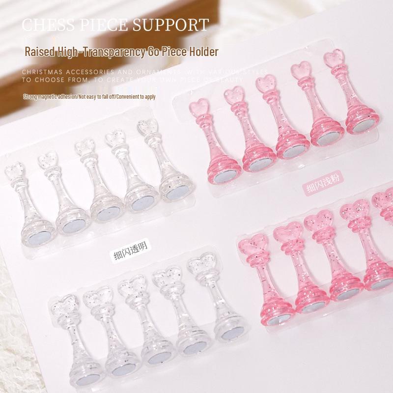 Raised Plastic Nail Art Practice Display Stand for Wearable Nails
