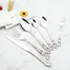 20 Stücke Vintage Royal Silber Geschirr Edelstahl Set Spiegel Löffel Gabeln Messer Eis Löffel Besteck Hochzeit Geschirr Geschenk