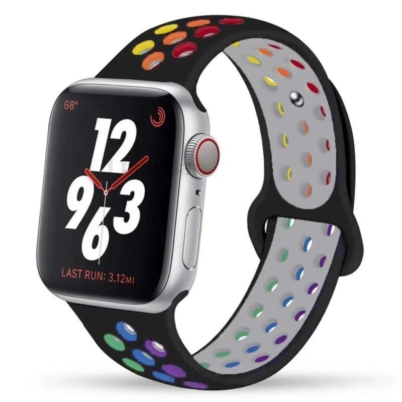 Silicone band For Apple Watch 11 strap 44mm 40mm 45mm 41mm 42mm 46mm correa bracelet iWatch Series 10 8 SE 3 6 7 9 Ultra 2 49mm