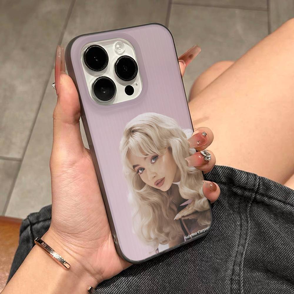 

Singer S-Sabrina C-Carpenter Soft Corrugated Phone Case For IPhone 11 12 13 14 15 16 17 Pro Max Plus Ripple Silicone Cover iPhone 17pro max