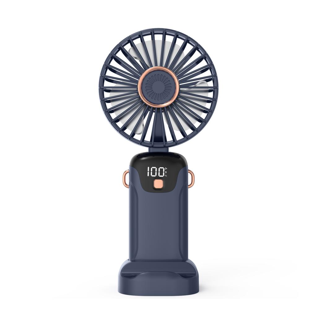 Factory 1200mAh Rechargeable USB Electric Portable Fan Customizable Handheld Folding Wearable Small Fan Hotel Use Low