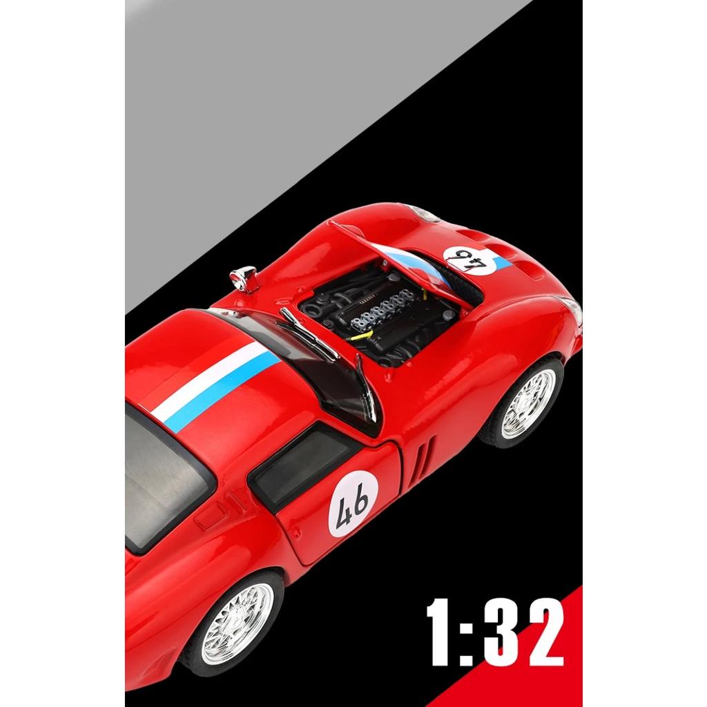 1/32 Scale Ferrari 250 GTO Super Sports Car Alloy Diecast Model Car Metal High Simulation Classic Sentiment Hobby Collectible Decorative Gift