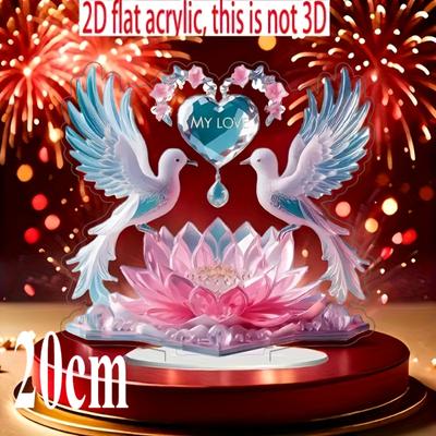 Flying Wings, 2D Flat Acrylic, Tabletop Decoration, Ornaments, Suitable for Living Room, Office, Couples, Gifts, Christmas, Halloween