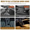 2PCS 3 In 1 Storage Box Set Front Seat Gap Filler Slip Organizer with Twin USB Car Charger Drink Cup Holder Ambient Lights