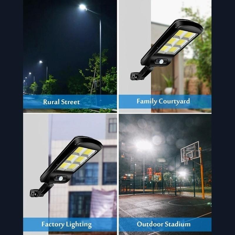 Commercial Outdoor Solar Street Wall Light Sensor PIR Motion COB LED Lamp Remote Commercial Outdoor Solar Street Wall Light Sensor PIR Motion COB LED Lamp Remote