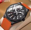 CURREN 8437 Luxury  Fashion Casual Design Quartz Watch Luminous Hands Silicone Strap Wristwatches for Men's Montre Relojes Homme