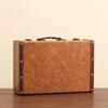 Vintage Leather Jewelry & Sundries Storage Box - Wooden Photography & Decoration Chest