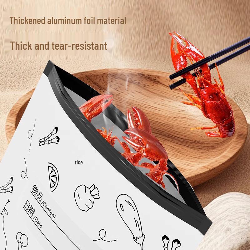 Potravinářské hliníkové fóliové zipové úložné sáčky pro uchovávání čerstvosti, mrazení masa a zeleniny