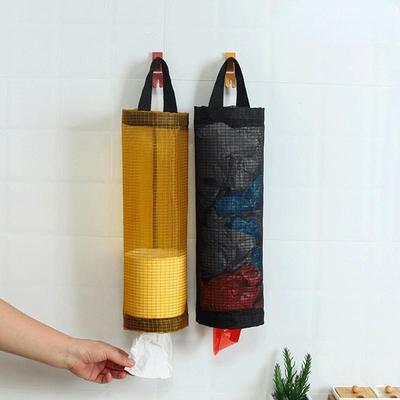 1PC Kitchen  Plastic Mesh Dispenser Organizer Trash Bags Holder