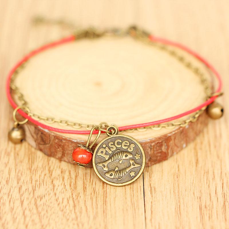 

[Дванадцять сузір’їв] Ножний браслет в етнічному стилі Студентський жіночий плетений дзвін ручної роботи Кераміка в етнічному стилі