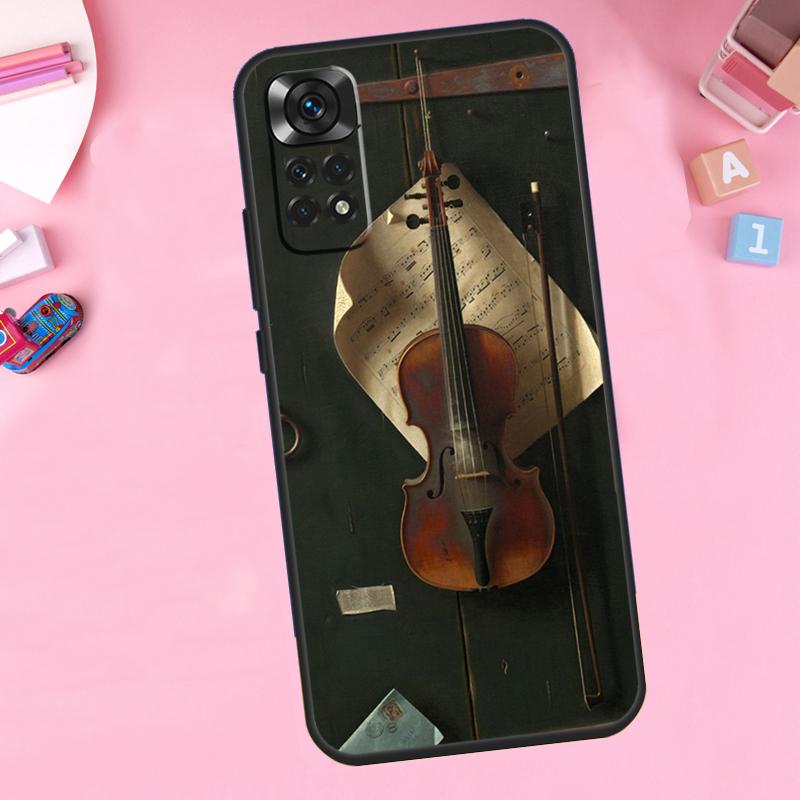 

Music Violin For Xiaomi Redmi Note 14 10 11 12 13 15 Pro Plus Phone Case For Redmi 15C 14C 10C 12C 13C 15 Redmi 13 4G
