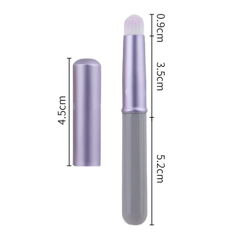 

Портативная мини-кисть для губ с круглой головкой, крышка для переноски, кисть для помады, кисть для консилера, блеск для губ для девочек, кисточка для макияжа фиолетовый