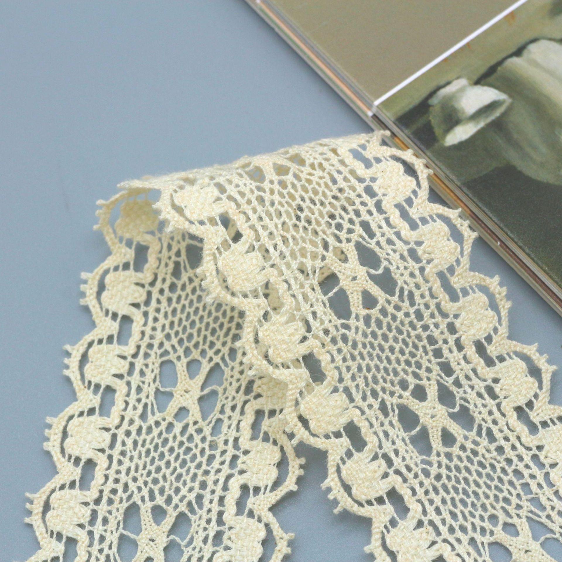 

Хлопковая нить Кружевные Аксессуары DIY Ручная работа Ткань для одежды Материалы Диван Шляпа Постельное белье Занавеска Ткань Кружево 1846-1286