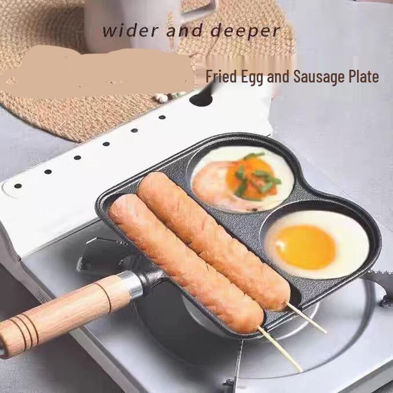 Zhishi Cast Iron 2-in-1 Breakfast Frying Pan