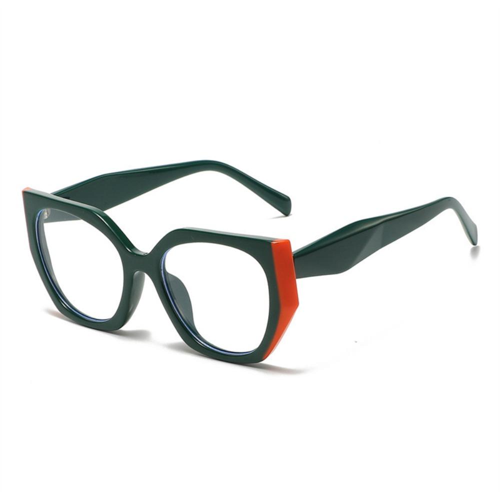 Versatile Clear Lens Cat Eye Glasses Large Frame Lightweight Plain Glasses Anti Blue Light Transparent Eyewear Unisex