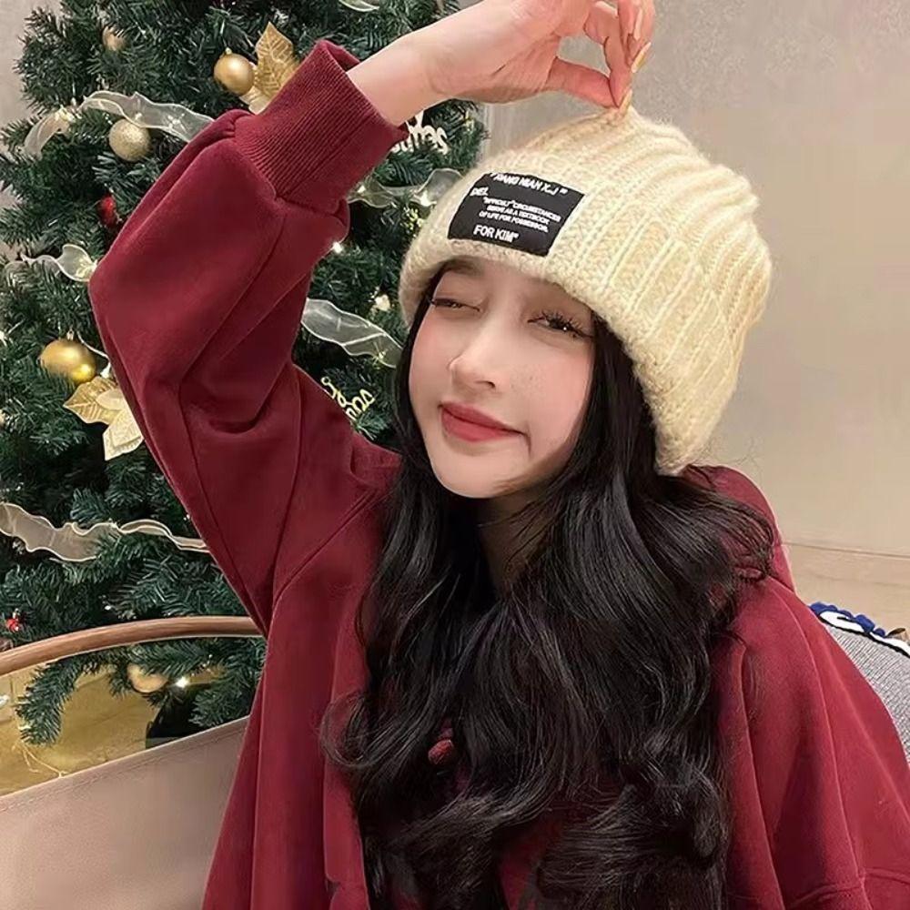 Windproof Beanies Cap Solid Color Skullies Cap Unisex Ear Protection Hat Woman