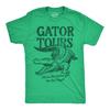 Gator Tours Funny Alligator T-Shirt, Sarcastic Pun Shirt