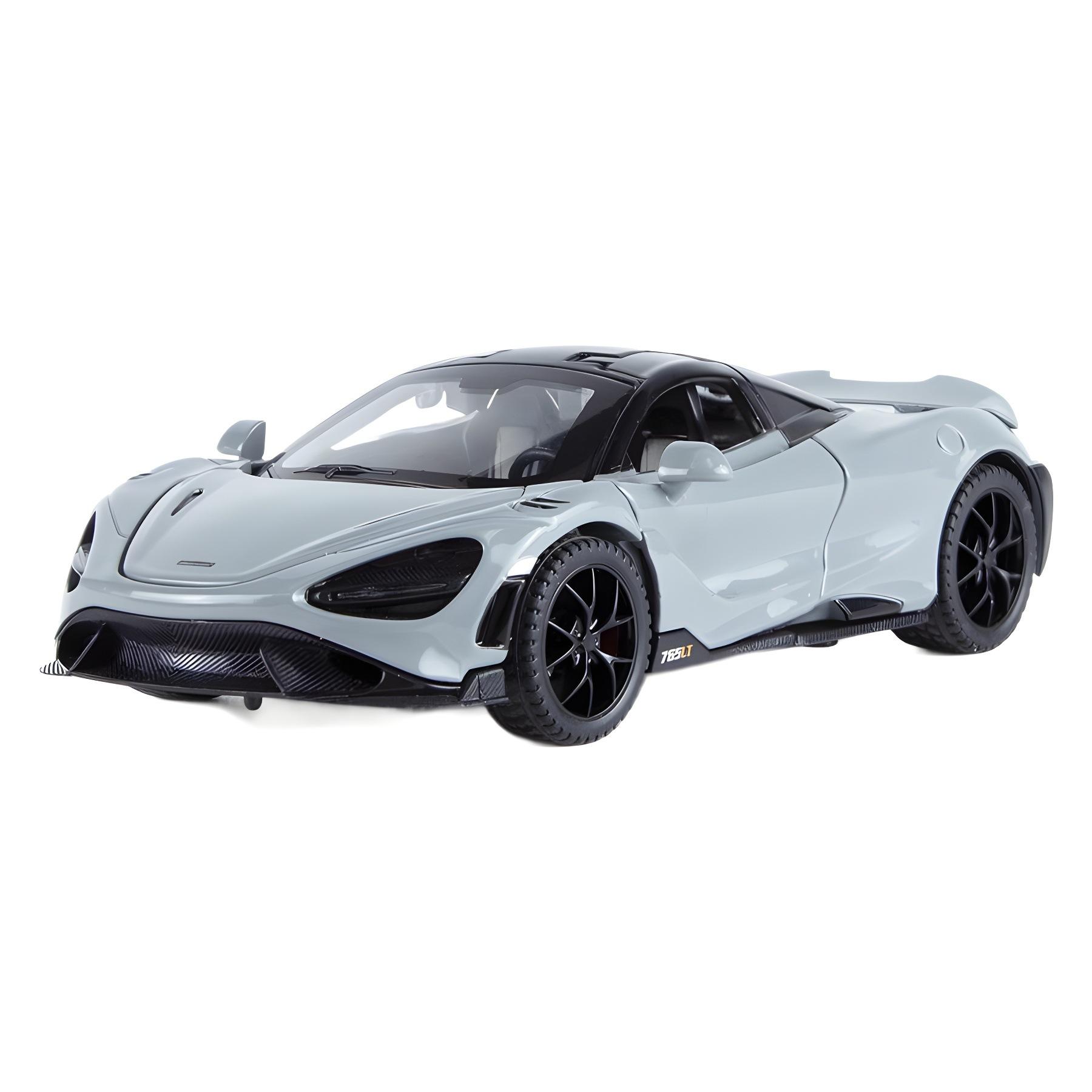 

1/32 Mclaren 765LT Supercar Series Metal Alloy Diecast Model Car Fine Decorative Ornaments DIY Self Designed Gifts for Boyfriend сірий