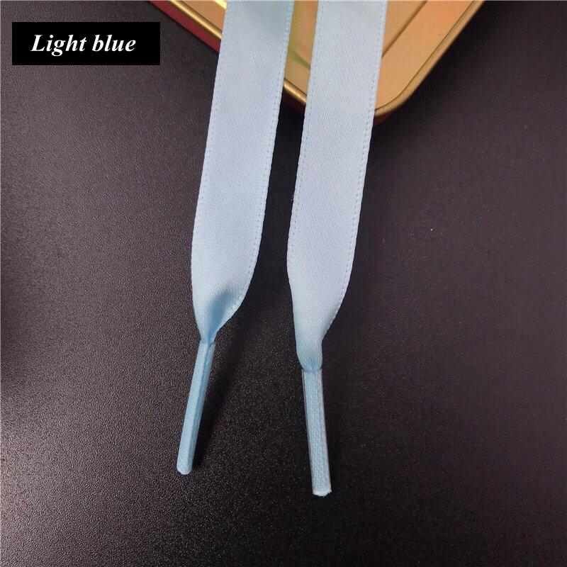 Silk Shoe Laces Satin Ribbon Flat Shoelaces Women Sneakers Shoelace Boots Laces for Shoes Women Men 1CM Width Shoe Lace 1Pair