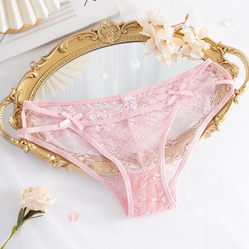Damen Sommer Reines Verlangen Sexy Spitze Dünner Gürtel in Niedriger Taille Ohne Spuren Slip
