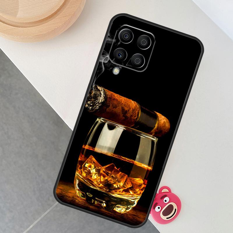 Cigar and Whiskey Case For Samsung Galaxy M12 M32 M52 M15 M35 M55 M31 M56 M36 M16 M06 M13 M33 M53 M14 M34 M54
