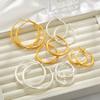 European and American Exaggerated Circle Earrings, High-end Sense, Personalized Brushed Light Luxury Earrings, Large Circle Temperament