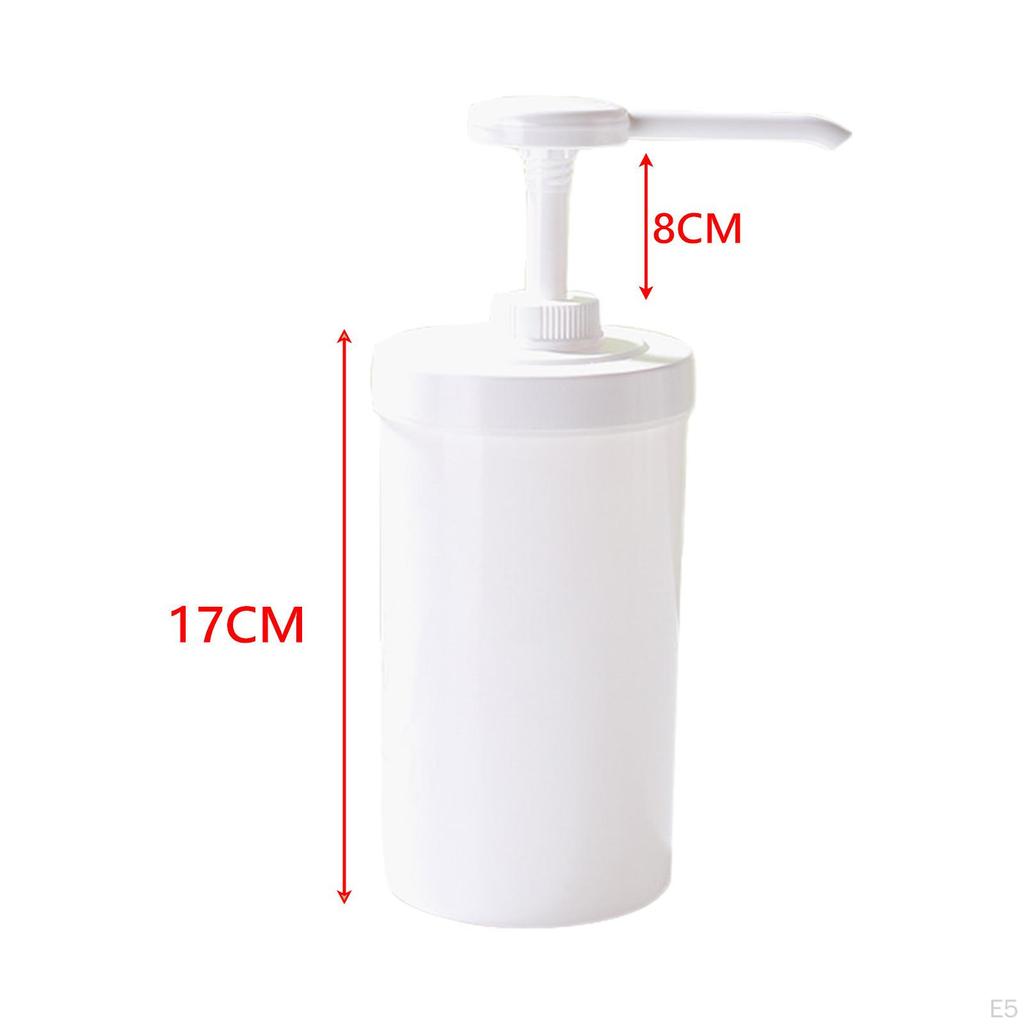 Coffee Syrup Dispenser Ketchup Pump Honey Jar Container with Sauces Condiment Sauce