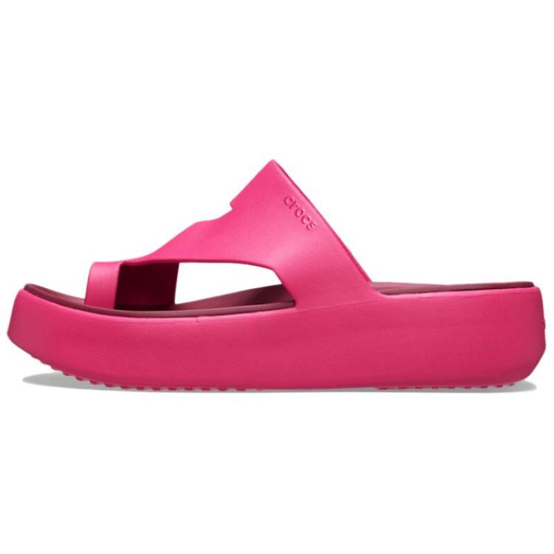 Crocs Mousse Casual Fashion EVA Anti-Abrasion Slippers Women's Rose Red