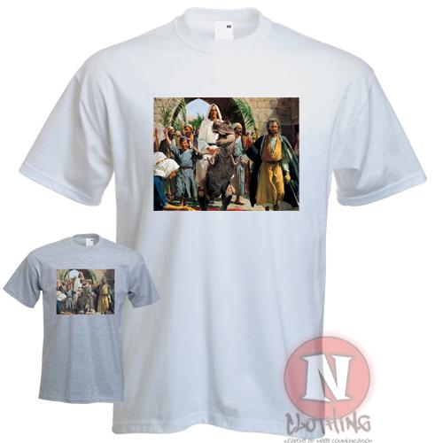 

Jesus on a dinosaur TRex urban art graffiti direct to garment printed t-shirt 4XL