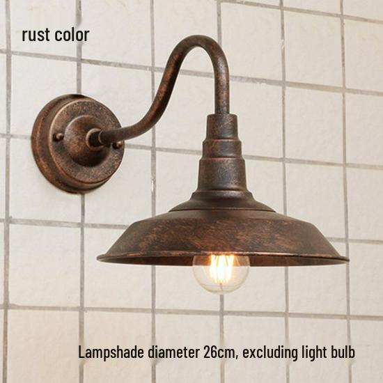 Retro Industrial Outdoor Wall Lamp - Iron Art for Hallway, Corridor, Balcony, or Restaurant