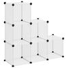 Modular Storage System with 6 Cubes Transparent PP