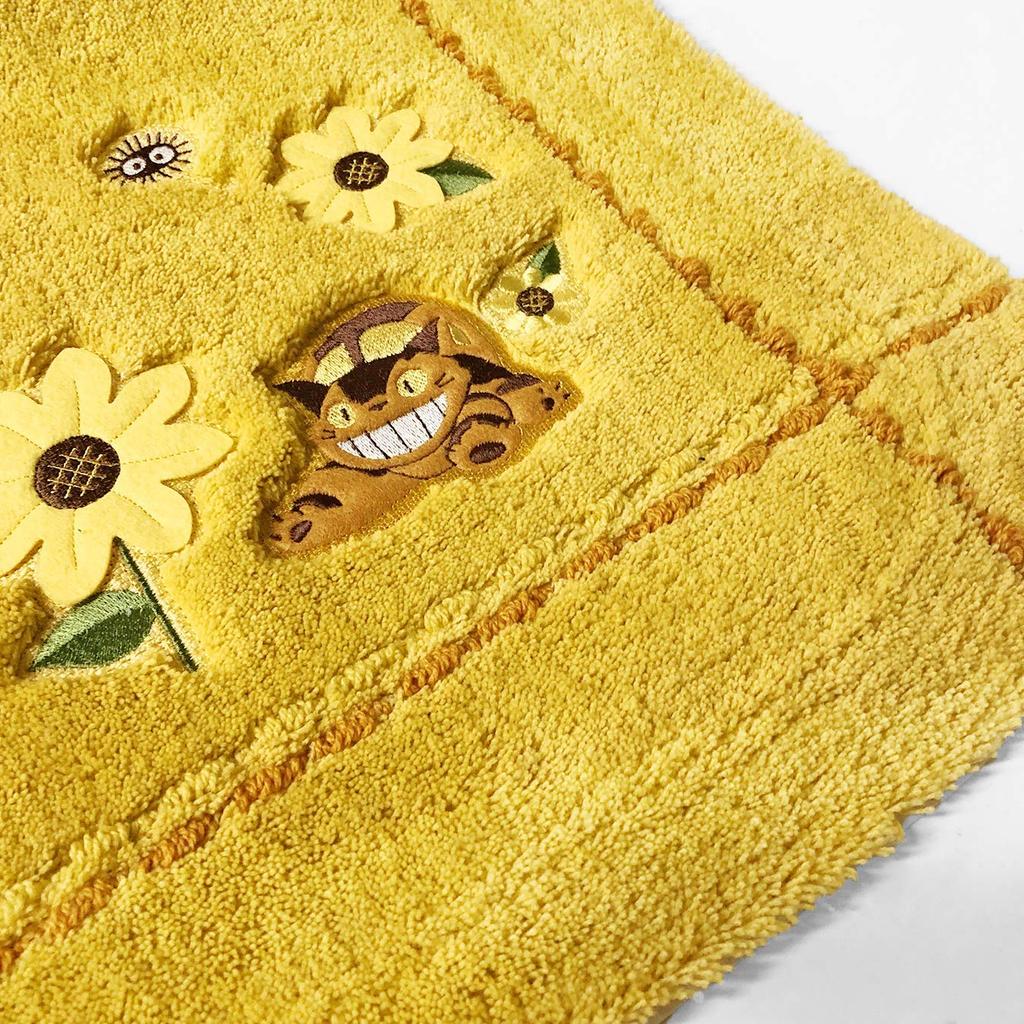 My Neighbor Totoro Cat Bath Toilet Mat Set 4 Pieces Yellow Ghibli Senko Totoro Dual Use Flower Bus Stop